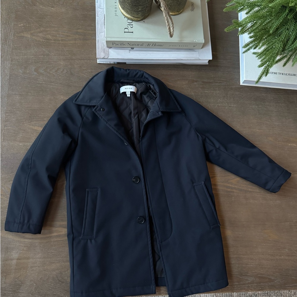 Reiss Navy Kids Trench Coat
